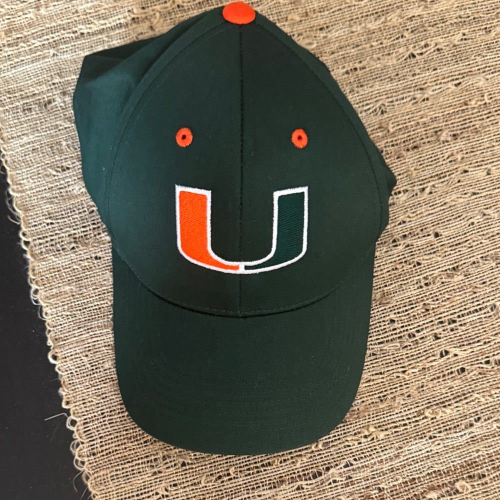 University of Miami Cap with Orange and White Logo